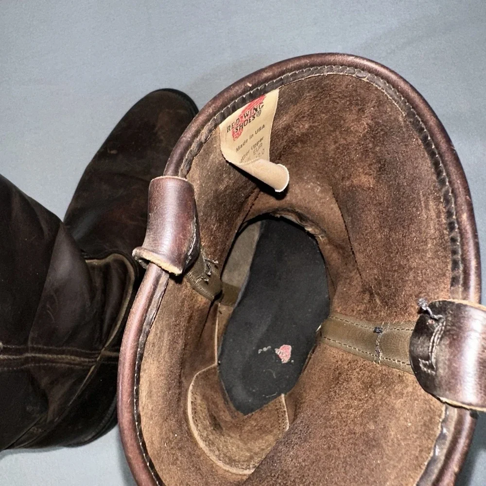 Red Wing Boots Size 13 D Soft Toe Brown Leather Motorcycle Work USA Pecos